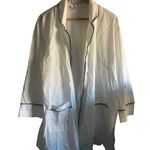 J.Crew  robe white blue piping size small/medium Photo 0