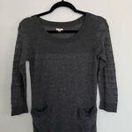 Aerie Sweater Women's Size M Lightweight Pockets Charcoal Gray Photo 0