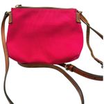 Dooney & Bourke Dooney Bourke Canvas Leather Trim Crossbody Bag Pink Adjustable Strap Photo 1