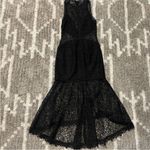 Nicholas Picot Trimmed Fluted Lace Midi Dress Black Size 2 Photo 8