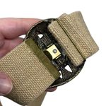 Day-Lor Vintage Tan Stretch Belt With Gold Tone & Animal Print Statement Buckle Photo 5