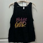 Good American  Black Graphic Tank Top Size Large Photo 0
