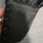 WAYF New black satin tie front top Photo 5