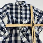 J.Crew Dress Womens Size 0 Gingham Plaid Button Down Shirt Dress Belted Black Photo 7