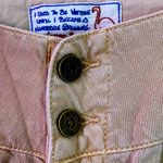 SANDRINE ROSE BY FREE PEOPLE FRENCH WORKER JEANS SOFT COTTON LINEN | 28 Tan Photo 4