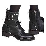 Sam Edelman women Black leather Studded Combat Jennifer Boots size. 8.5 Photo 0