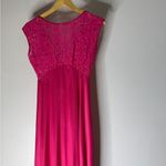 Vintage Soft Moments Pink Lace Top Nylon Bottom Nightgown Small Photo 2