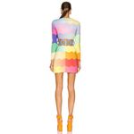 CASABLANCA Waist Cut Bodycon Dress in Rainbow 36 New Mini Cocktail Womens Pink Size undefined Photo 1