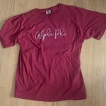 Comfort Colors Oversized Red Alpha Phi T Shirt Photo 0