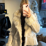 Fur lined jacket White Size M Photo 0