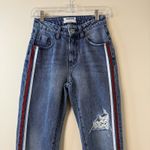 One Teaspoon High Waist Awesome Baggies Red Side Stripe Distressed Jeans 25" # Photo 4