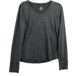 prAna  Shirt Womens Sz Large Athletic Workout Yoga Long Sleeve Top Gray Photo 0