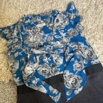 Loft  gray black blue ruffle top dress size 6 business wear Photo 1