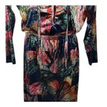 Ego Trippin’ Floral Velvet Maxi Dress Vintage Retro Vibrant XS Red Photo 4