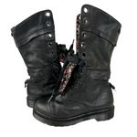 Dr. Martens Dr Doc Martens Triumph Aimilita mirage floral biker leather boots Size 5 Satin Photo 10