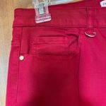 ZARA  Red Denim Skinny Stretch Pants Z1975 Size 8 Photo 2