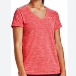 Under Armour women’s Tech V-neck Twist Short Sleeve Shirt pink/red size S Photo 0