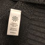 Athleta Knit Wide Turtleneck Pullover Sweater With Contrasting Design Gray Medium $98 Photo 1