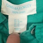 Cynthia Rowley  100% Linen Green Top Women Size XL Beach Tunic Long Sleeve Cruise Photo 4