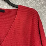 Missguided Asos Red Ribbed V-Neck Oversized Sweater Dress - Size Medium (US 8) Photo 1