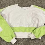 Without Walls White and Neon Green Sweatshirt Photo 0