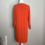 Michael Kors  Lace Up Shirt Dress Orange Size Medium Photo 3