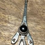 Sterling Silver Black Onyx 925  Drop Pendant Photo 3