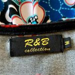 R&B Collection Abstract Dress Size Medium Black Photo 2