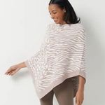 Barefoot Dreams New OS Animal Print OceanBreeze Poncho Ultra Lite Cozy Chic Photo 9