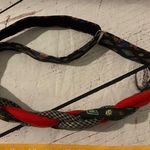 Vintage braided cloth belt Velcro closure Black Photo 4