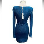 Meshki  Blue Glitter Long Sleeve Cut Out
Bodycon Mini Dress Size XS NWT Photo 5