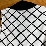 Forever 21 Size Small Black & White Checker Board Square Print w/Button … Photo 4