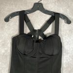 Grass Collection  | Black Fitted Bodycon Strappy Mini Dress | Size 5 Photo 1