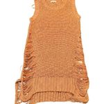 easel Women's Orange Fringe Knit Sleeveless Dress Size M Photo 0