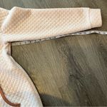 JODIFL  Cream & Tan Neutral Quilted Long Sleeve Pullover Women’s Size Medium Photo 6