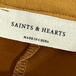 Saints & Hearts Women's Tan Faux Suede Star Shorts Camel Size Medium Photo 5