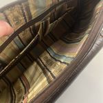 Brighton  Leather Woven Exterior Satchel Top Handle Bag Handbag heart charm Photo 4