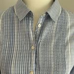 J.Crew Light Blue & White Striped Cotton Blouse sz 4 Photo 1