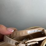 LOB Footwear Womens Espadrille Platform Wedge Sandals Cross Strap Gold Strappy Size 6.5 Photo 5