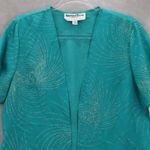 Another Thyme Green Glitter Sparkly Coverup Blouse Party Glam VTG Top Medium 10 Photo 2