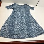 L'Agence L’Agence Blue Printed Swing Dress Womens Size Small Stretch Short Sleeve *FLAW* Photo 10
