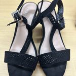 Charles by Charles David Women's Cork Wedge Black Platform Sandals Size … Photo 10