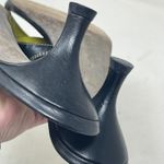 Donald J Pliner vintage black leather kitten heel slide in sandals sz 9 Photo 7
