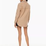 Wilfred Aritzia  Free 100% Organic Cotton The Ganna Shaket, tan , oversized S Photo 2