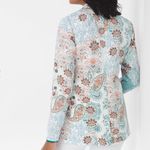 Chico's Like New Floral Twill Jacket Top Size Large Photo 1