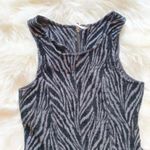 Free People Black Chenille Zebra Print Pocket Drop Waist 2 Casual Mini Dress Photo 2