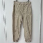 Mother 32 The Wrapper Patch Springy Ankle Joggers in Tan Photo 3