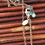 Chico's Chico’s Long Gold Tone Necklace Green Stone Photo 6