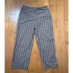 Brooks Brothers  stretch  navy plaid crop pant size 8 Photo 7