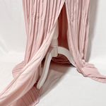 TFNC New Plus Pleated Chiffon Slit Maxi Bridesmaid Dress Pink Mink Size 18 Photo 9